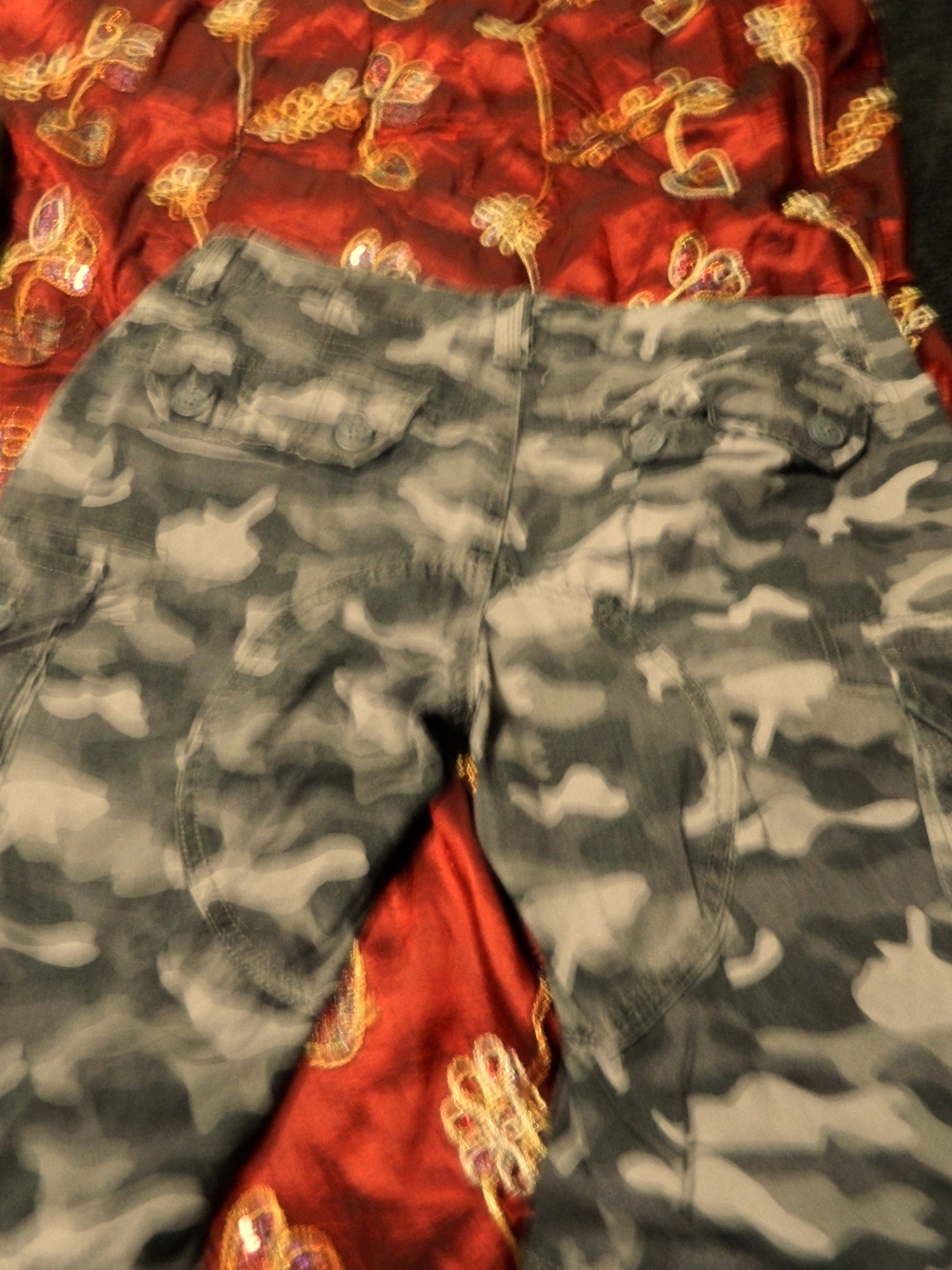Bluenotes Men’s Gray Camouflage Cargo Shorts